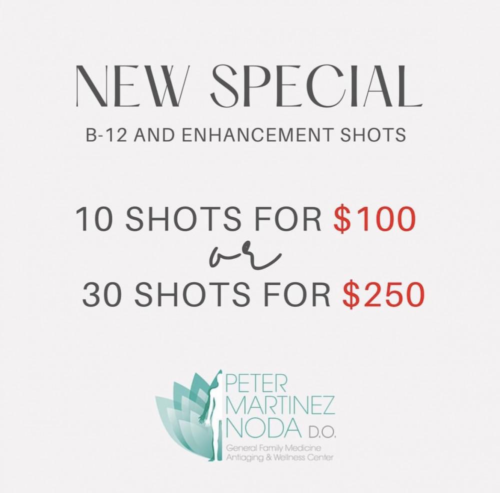 package of b-12 shots on sale, 10 for $100 or 30 for $250